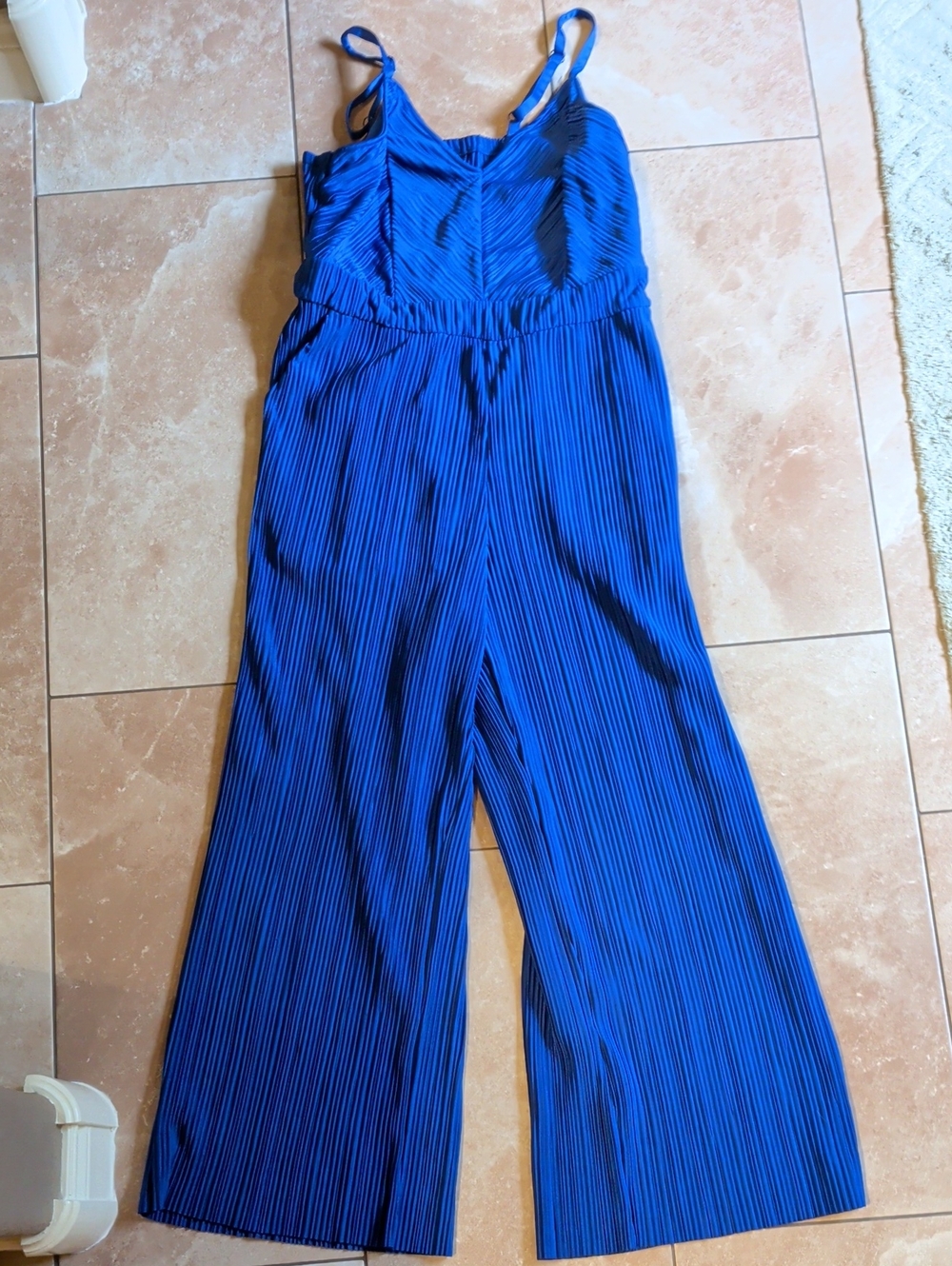 torrid Royal Blue Pleated Wide-Leg Jumpsuit